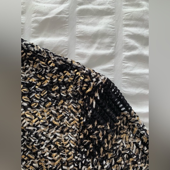 R&M Richards Black and Gold Textured Knit Cardigan - Picture 9 of 16